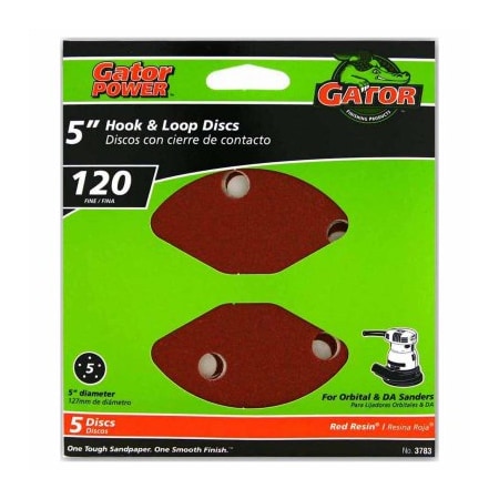 Gator Finishing 5PK 5 120G Sand Disc 3783